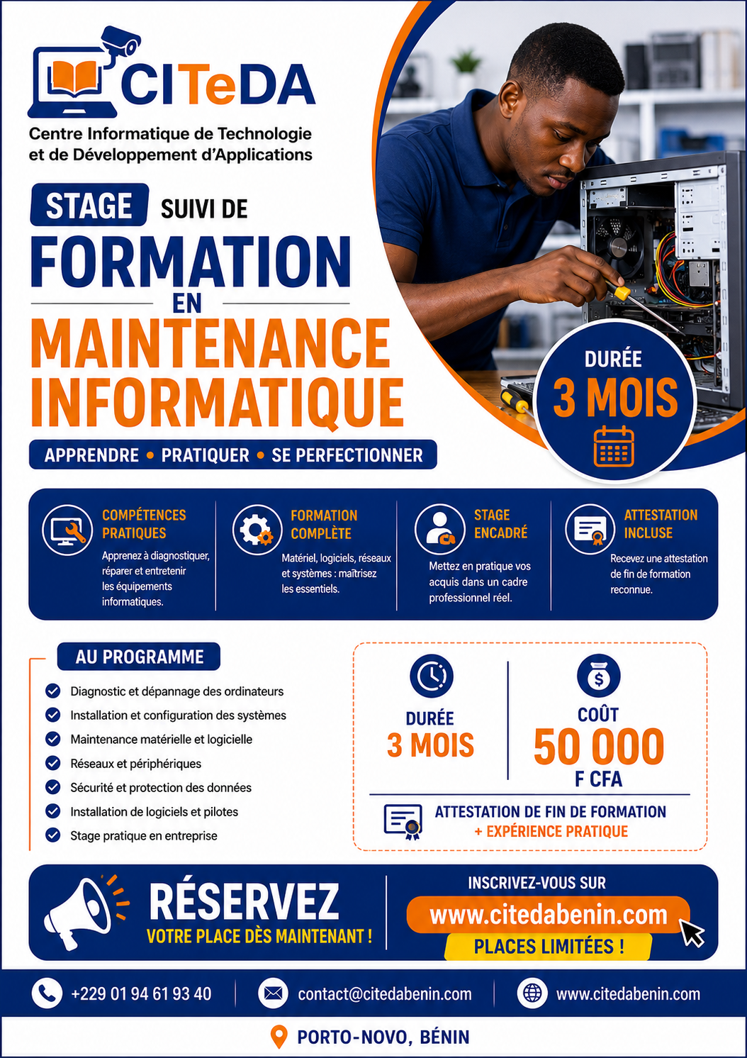 Stage + Formation en Maintenance Informatique